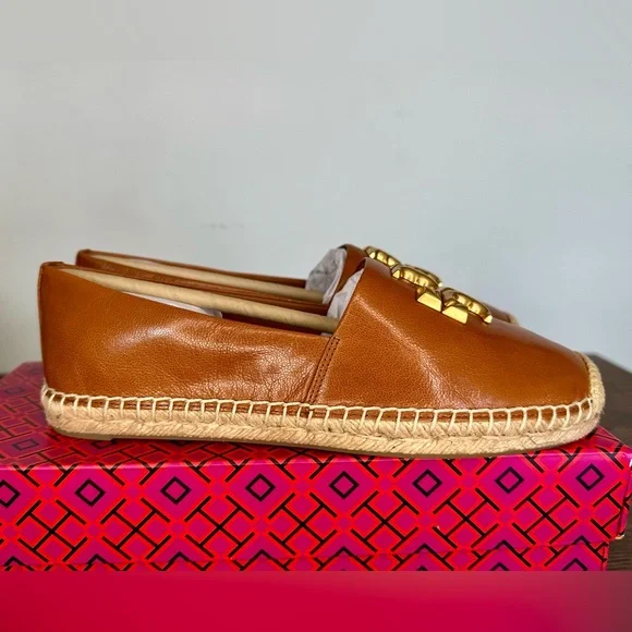 New Tory Burch Eleanor Espadrilles in Bourbon Size 7